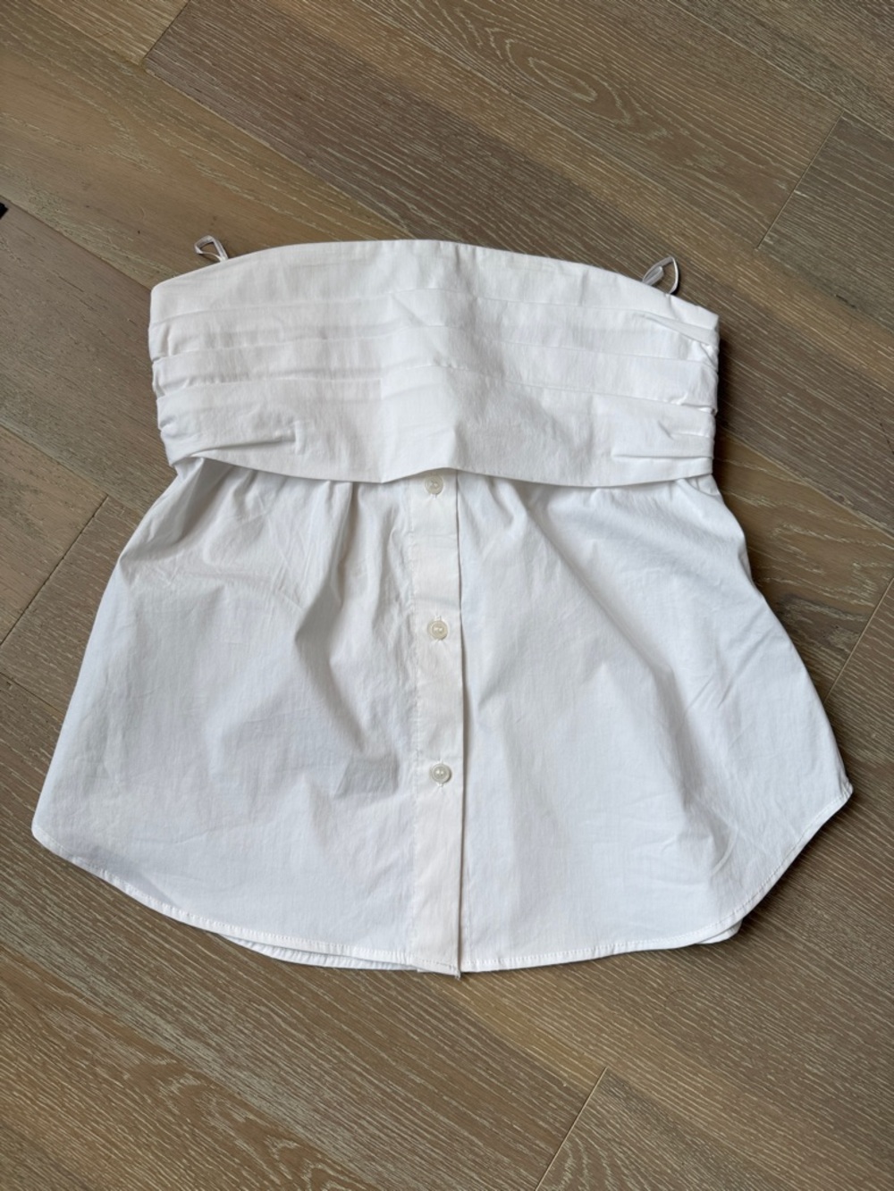 Zara White Strapless Top